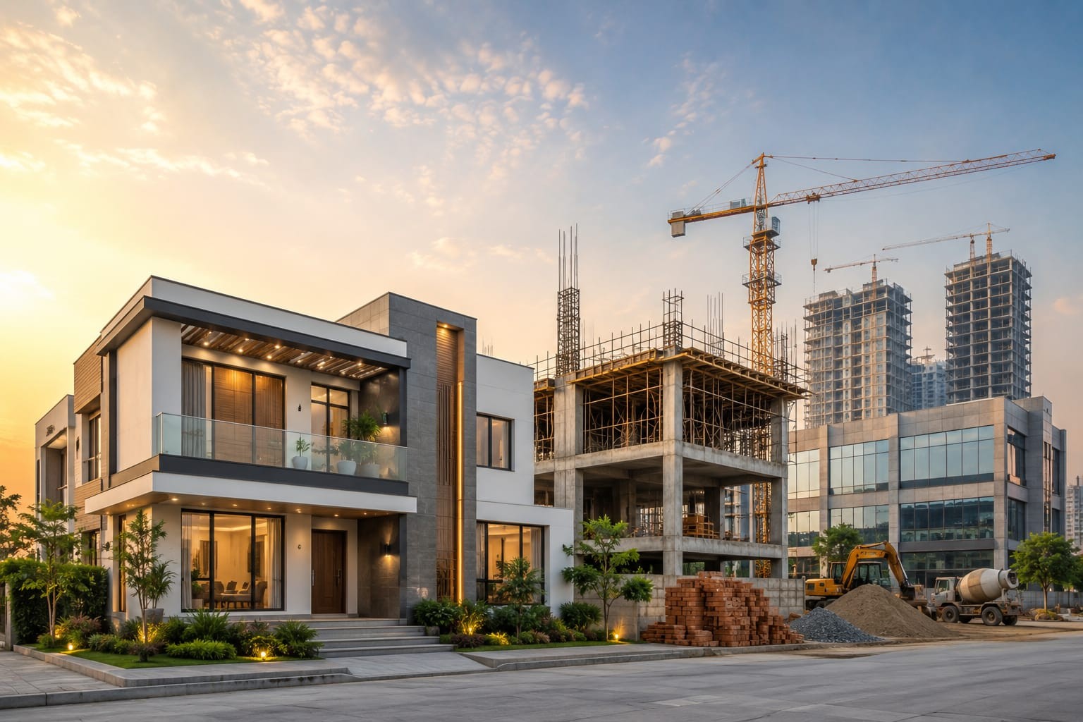 House and plaza construction project in Pakistan
